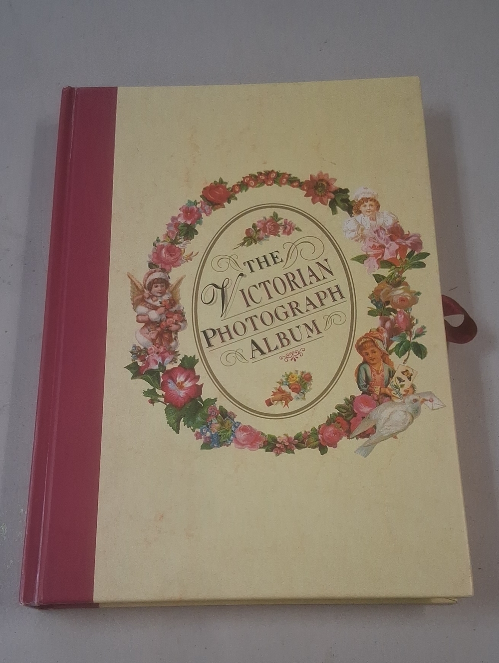 The Victorian Photograph Album – Pink and Cream Decorative Photo Book. Vintage